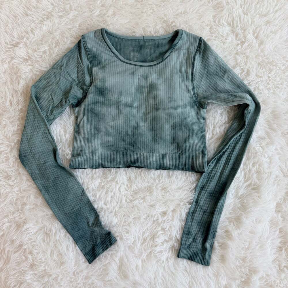 Lululemon Ebb to Street Long Sleeve Ribbed Cropped Shirt  6